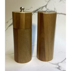 Pepper mill and salt shaker acasia wood minimalist design